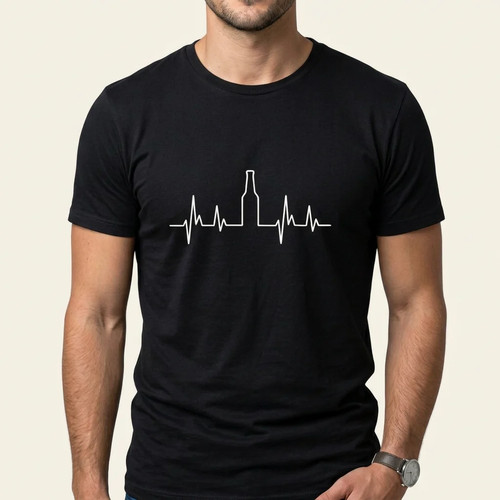 Bier herzschlag shirt - herzschlag,