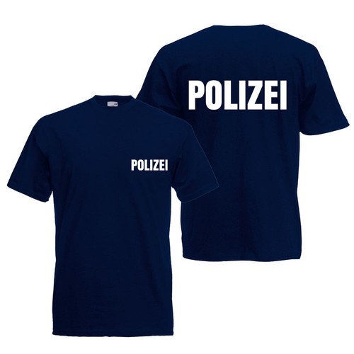 Polizei shirt schwarz oder - polizei, t-shirt