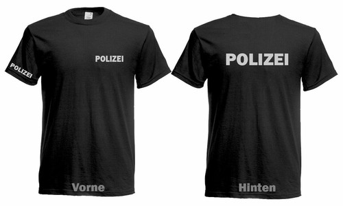 Polizei shirt schwarz - shirt, grün